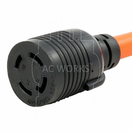 Ac Works 1.5FT RV 30A Plug to L14-30R Two Hots Bridged 30A 125/250V Connector TT30L1430-018